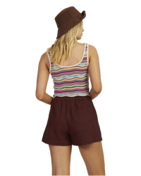 The Roxy Womens Sailing Flow Top in Pale Dog Apparel Flowy Mood