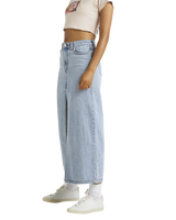 The RVCA Womens Denim Midi Skirt in Vintage Blue