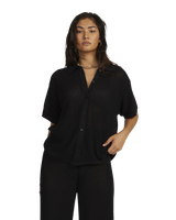 The RVCA Womens Fade Holiday Shirt in Black