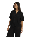 The RVCA Womens Fade Holiday Shirt in Black