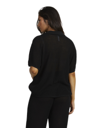 The RVCA Womens Fade Holiday Shirt in Black