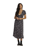 The RVCA Womens Heaven Sent Midi Dress in RVCA Black