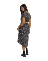 The RVCA Womens Heaven Sent Midi Dress in RVCA Black