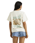 The RVCA Womens Out Back Cuffed T-Shirt in Unbleached