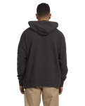 The RVCA Mens Krak Eagle Hoodie in Washed Black