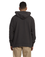 The RVCA Mens Krak Eagle Hoodie in Washed Black