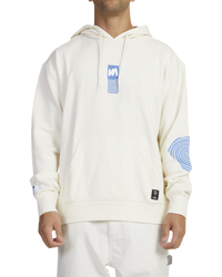 The RVCA Mens Noise Hoodie in Eggshell