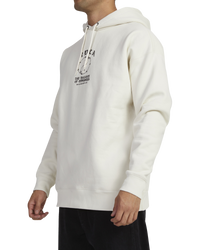 The RVCA Mens Lax Hoodie in Bone