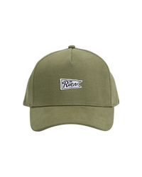 The RVCA Mens Pennants Pinched Snapback Cap in Surplus