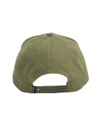 The RVCA Mens Pennants Pinched Snapback Cap in Surplus