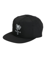 The RVCA Mens Pommier Palm Clipback Cap in Black