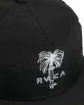 The RVCA Mens Pommier Palm Clipback Cap in Black