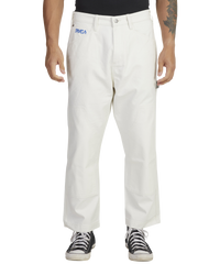 The RVCA Mens Painters Trousers in Eggshell