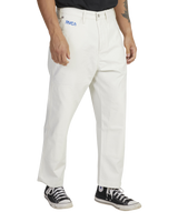 The RVCA Mens Painters Trousers in Eggshell