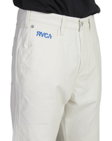 The RVCA Mens Painters Trousers in Eggshell