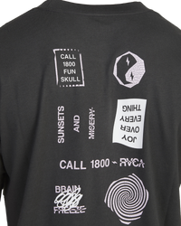 The RVCA Mens Call RVCA T-Shirt in Pirate Black