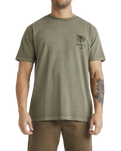 The RVCA Mens Pommier Palms T-Shirt in Olive