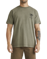 The RVCA Mens Pommier Palms T-Shirt in Olive