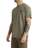 The RVCA Mens Pommier Palms T-Shirt in Olive