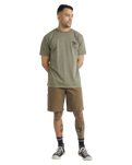 The RVCA Mens Pommier Palms T-Shirt in Olive