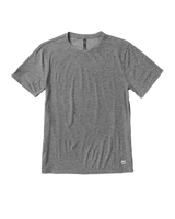 The Vuori Mens Strato Tech T-Shirt in Heather Grey