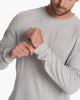 The Vuori Mens Waffle Crew Top in Light Heather Grey