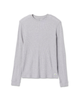 The Vuori Mens Waffle Crew Top in Light Heather Grey