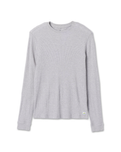 The Vuori Mens Waffle Crew Top in Light Heather Grey