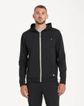 The Vuori Mens Coronado Full Zip Hoodie in Black Heather