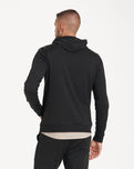 The Vuori Mens Coronado Full Zip Hoodie in Black Heather