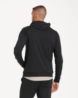 The Vuori Mens Coronado Full Zip Hoodie in Black Heather