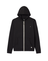 The Vuori Mens Coronado Full Zip Hoodie in Black Heather