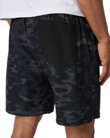 The Vuori Mens Kore Shorts in Black Watercolour & Camo