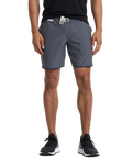 The Vuori Mens Banks Shorts in Charcoal Engineered Stripe