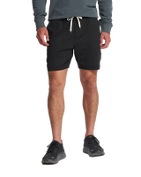 The Vuori Mens Ponto Shorts in Black Heather