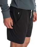 The Vuori Mens Ponto Shorts in Black Heather