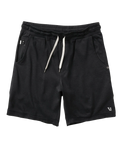 The Vuori Mens Ponto Shorts in Black Heather