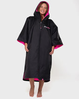 The Dryrobe Advance Short Sleeved (2022) in Black & Pink