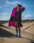 The Dryrobe Advance Short Sleeved (2022) in Black & Pink