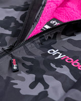 The Dryrobe Advance Long Sleeved in Black Camo & Pink