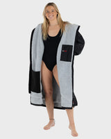 The Dryrobe Advance Long Sleeved in Black & Grey