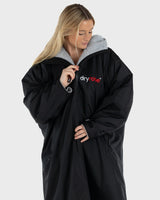 The Dryrobe Advance Long Sleeved in Black & Grey