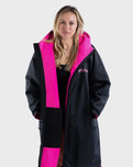 The Dryrobe Advance Long Sleeved in Black & Pink