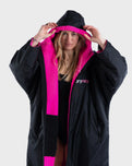 The Dryrobe Advance Long Sleeved in Black & Pink