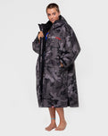 The Dryrobe Advance Long Sleeved Dryrobe in Camo & Grey