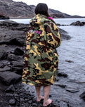 The Dryrobe Advance Long Sleeved Dryrobe in Camo & Grey