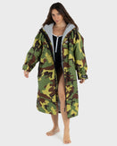 The Dryrobe Advance Long Sleeved Dryrobe in Camo & Grey