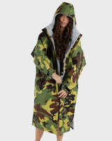 The Dryrobe Advance Long Sleeved Dryrobe in Camo & Grey