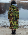 The Dryrobe Advance Long Sleeved Dryrobe in Camo & Grey