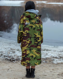 The Dryrobe Advance Long Sleeved Dryrobe in Camo & Grey